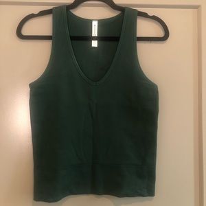 Emerald green athleta cropped tank